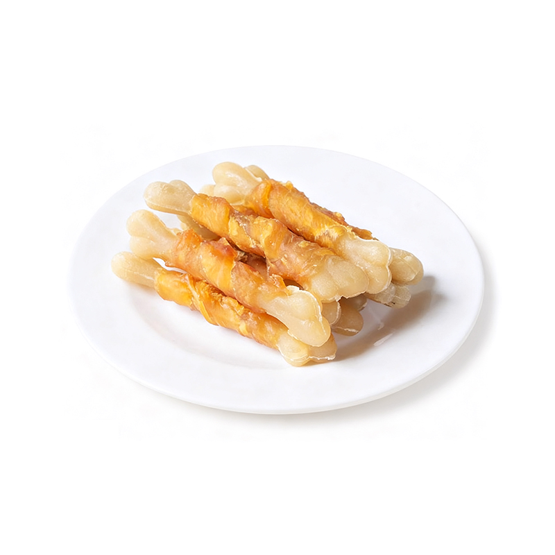 チキン風味骨型チキンロールペット歯クリーニングフード