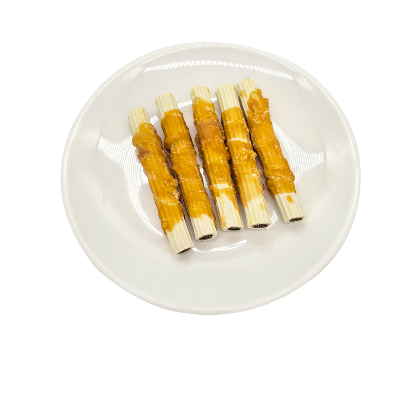 ST005 ミルク風味 6cm 肉巻きチキンロール入り 犬用スナック