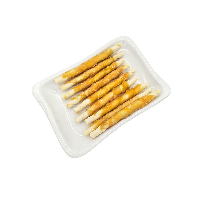 ミルク風味 12cm 栄養価の高いラップミートペットチキンロールスティック