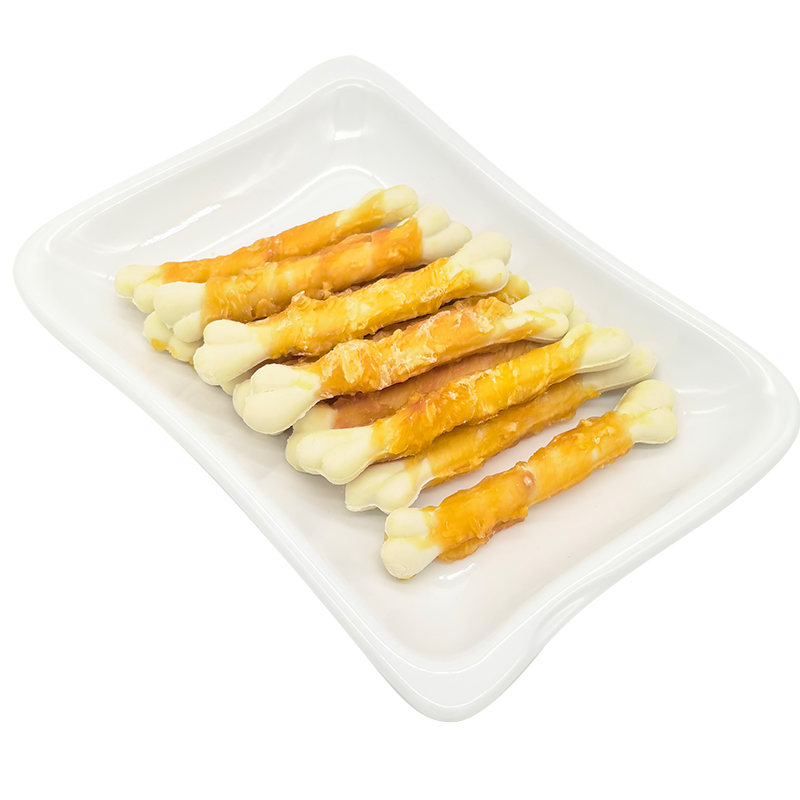 ミルク風味 8。5cm 骨型チキンロール ドッグトリーツ