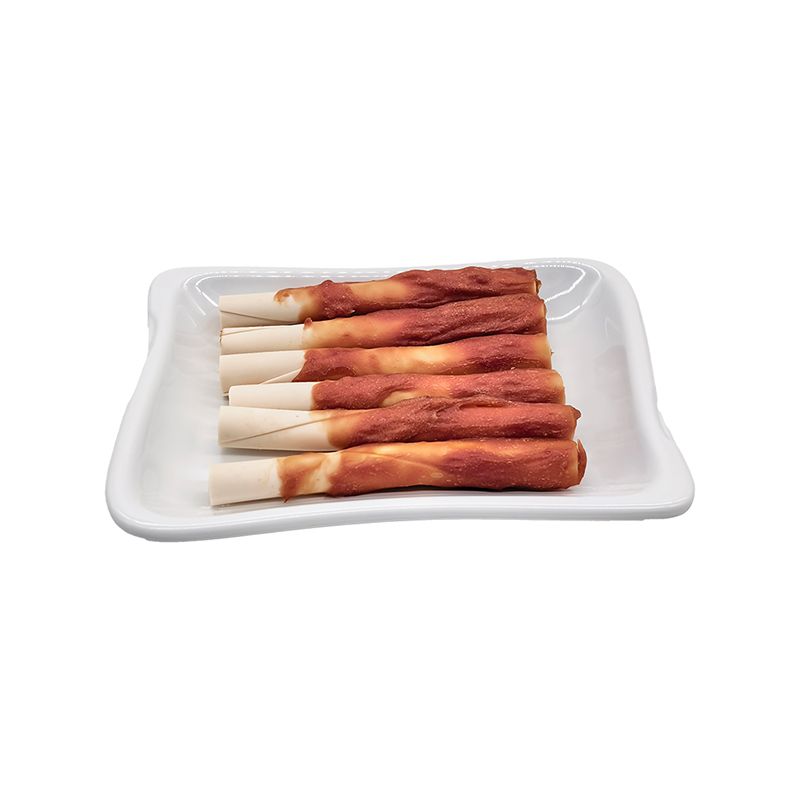 Single-Color Duck Paste Hollow Rolled Dog Treat Stick