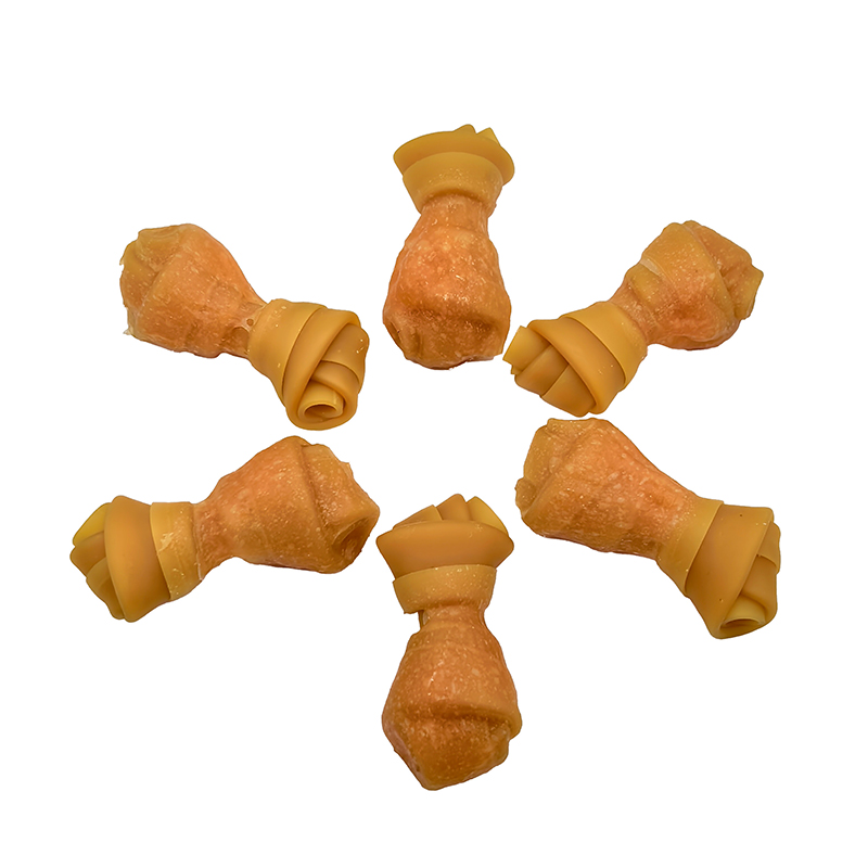 Single-Color Chicken Paste Knotted Bone Dog Treat