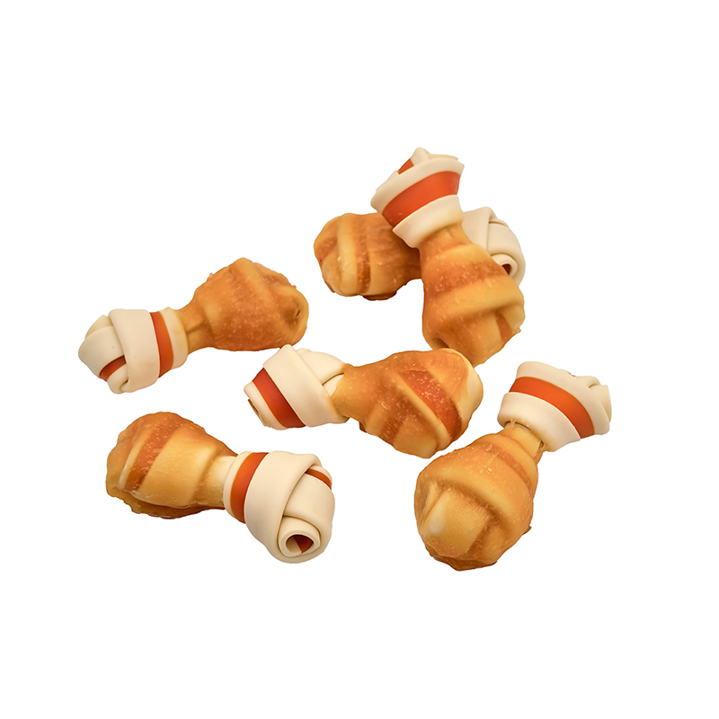 Two-Color Chicken Paste Knotted Bone Dog Treat